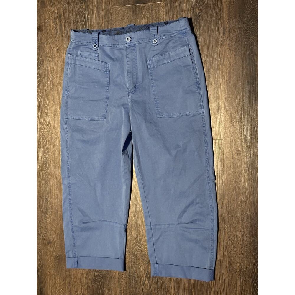 Sundance Women’s Blue Cotton Capri Pants Casual SZ 10